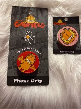 GARFIELD Phone Grip Bundle - Red and Pink Phone Pop Socket NWT